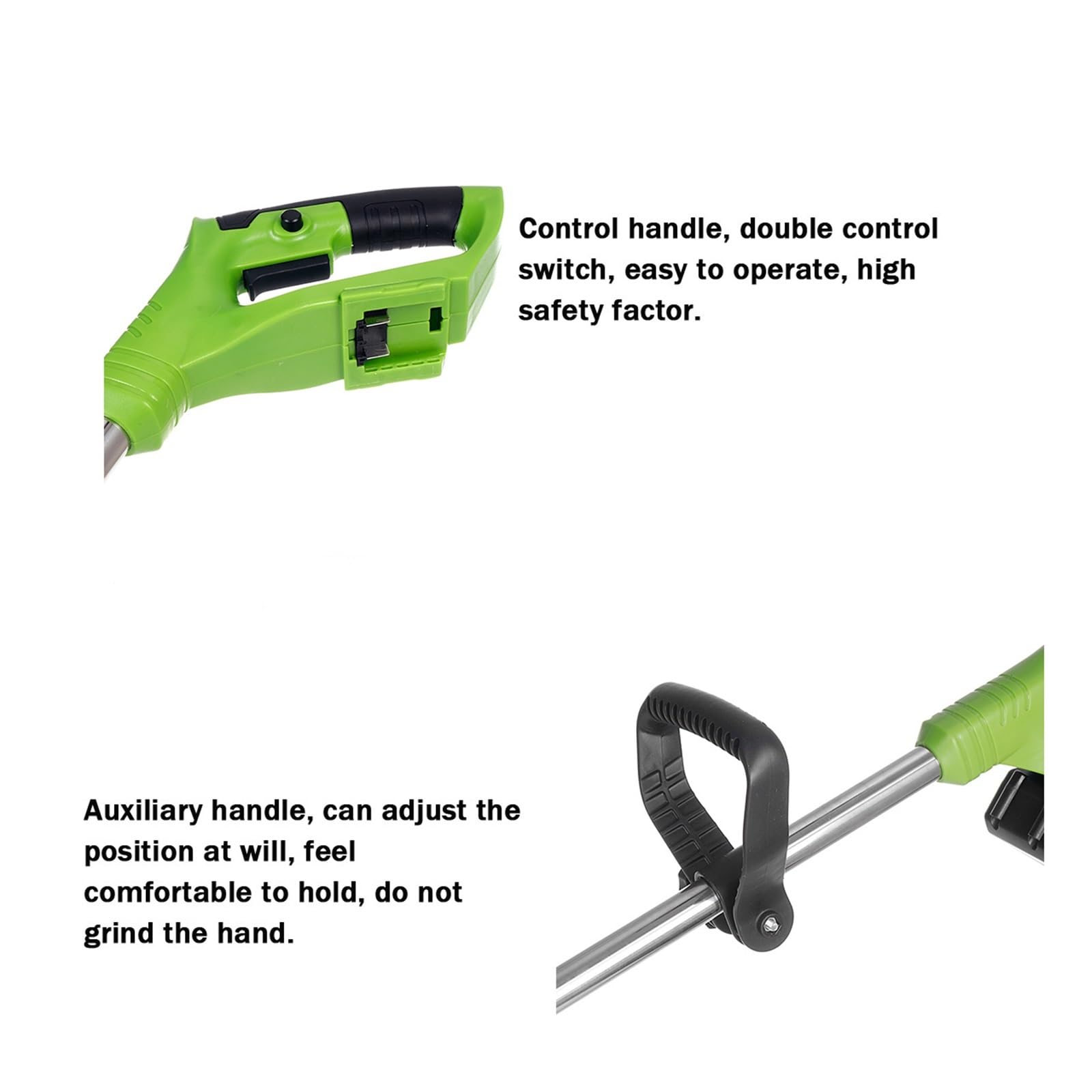 Desbrozadora, Cortacésped eléctrico de 36V y 1800W, cortadora de césped inalámbrica de 18000 RPM, cortadora de Mano, Herramientas de poda de jardín con batería