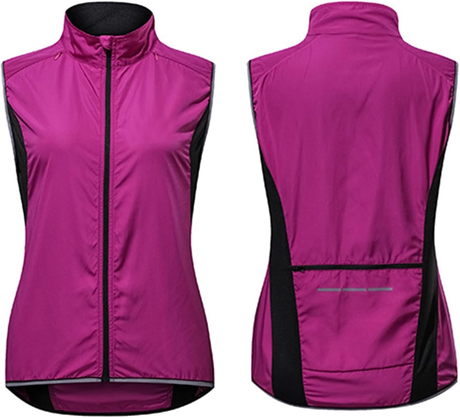 Gilet de cyclisme imperméable et réfléchissant pour femme veste légère violette XL