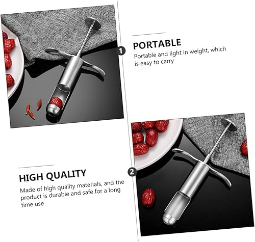 Miniatura 3 de Ciieeo 2 piezas de descorazonador rojo Fecha Pit Remover Cerezas Removedor Multiherramientas Herramientas de mano Taladro Mango Núcleos Removedor de