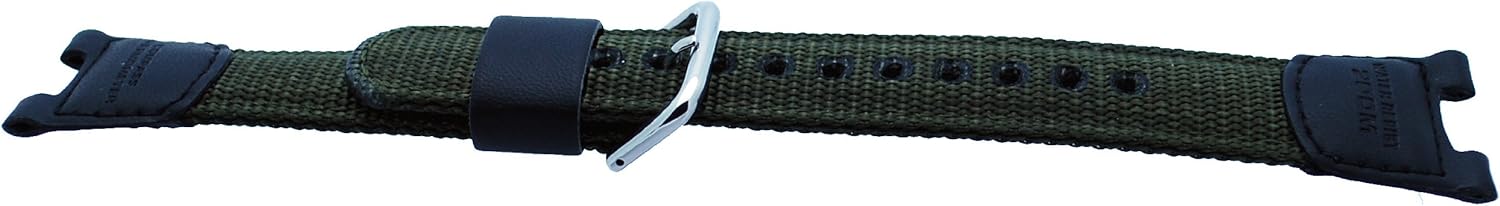 Genuine Casio Illuminator Series Olive Green Nylon 25mm Watch Strap- 10304188