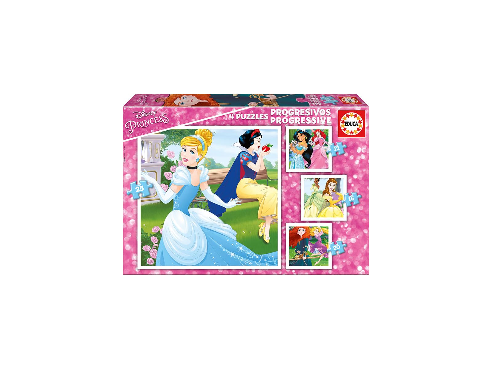 Gioco Bambina 4 Anni Multi 4 Puzzles Progressivos Da Educa – Disney ...