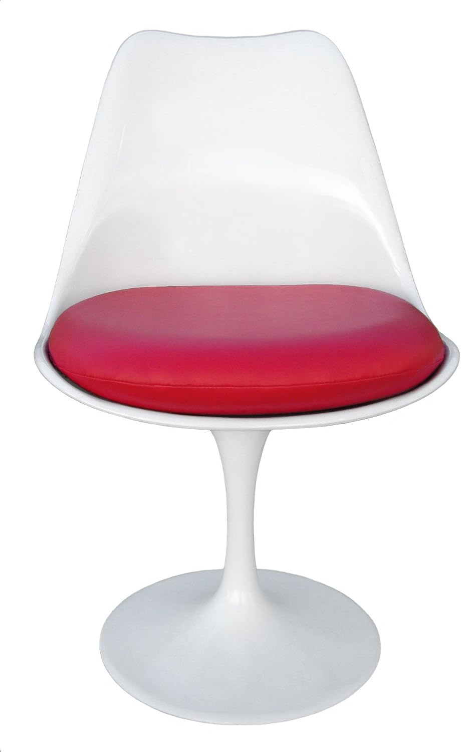 Premium Replacement Cushion for Saarinen Tulip Side Chair - Red Vinyl 17.5" x 18"