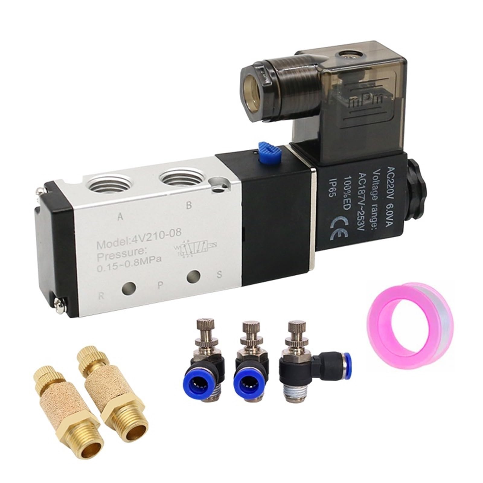 Électrovanne pneumatique 4V210-08 distributeur 5/2 voies tension AC110V