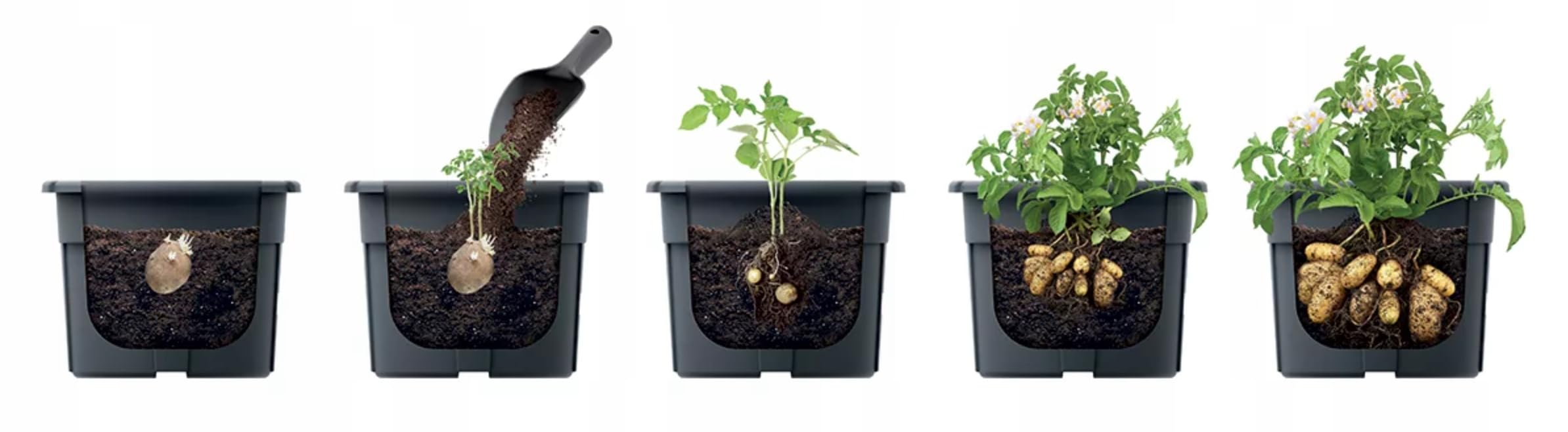 Tymar Aardappelplantenpot, aardappeltoren, aardappelplantenpot plantenpot balkon (1 stuk, diameter 30 cm Tymar Aardappelplantenpot, aardappeltoren, aardappelplantenpot plantenpot balkon (1 stuk, diameter 30 cm