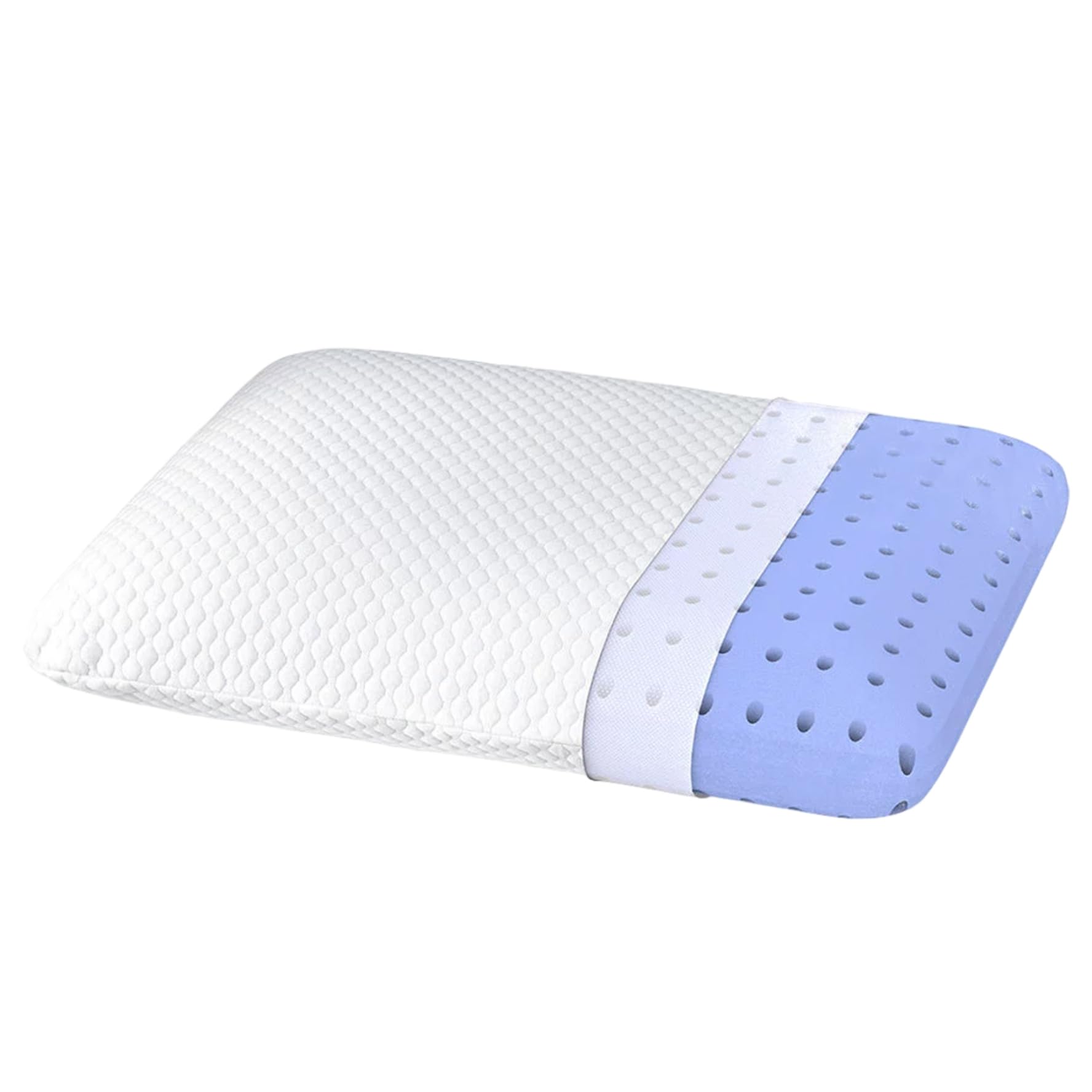 Cuscino in Memory Foam Gel, Cuscino Queen Size per alleviare Il Dolore al Collo con Rivestimento in bambù - Supporto per Chi Dorme sul Fianco, sulla Schiena e sullo Stomaco.
