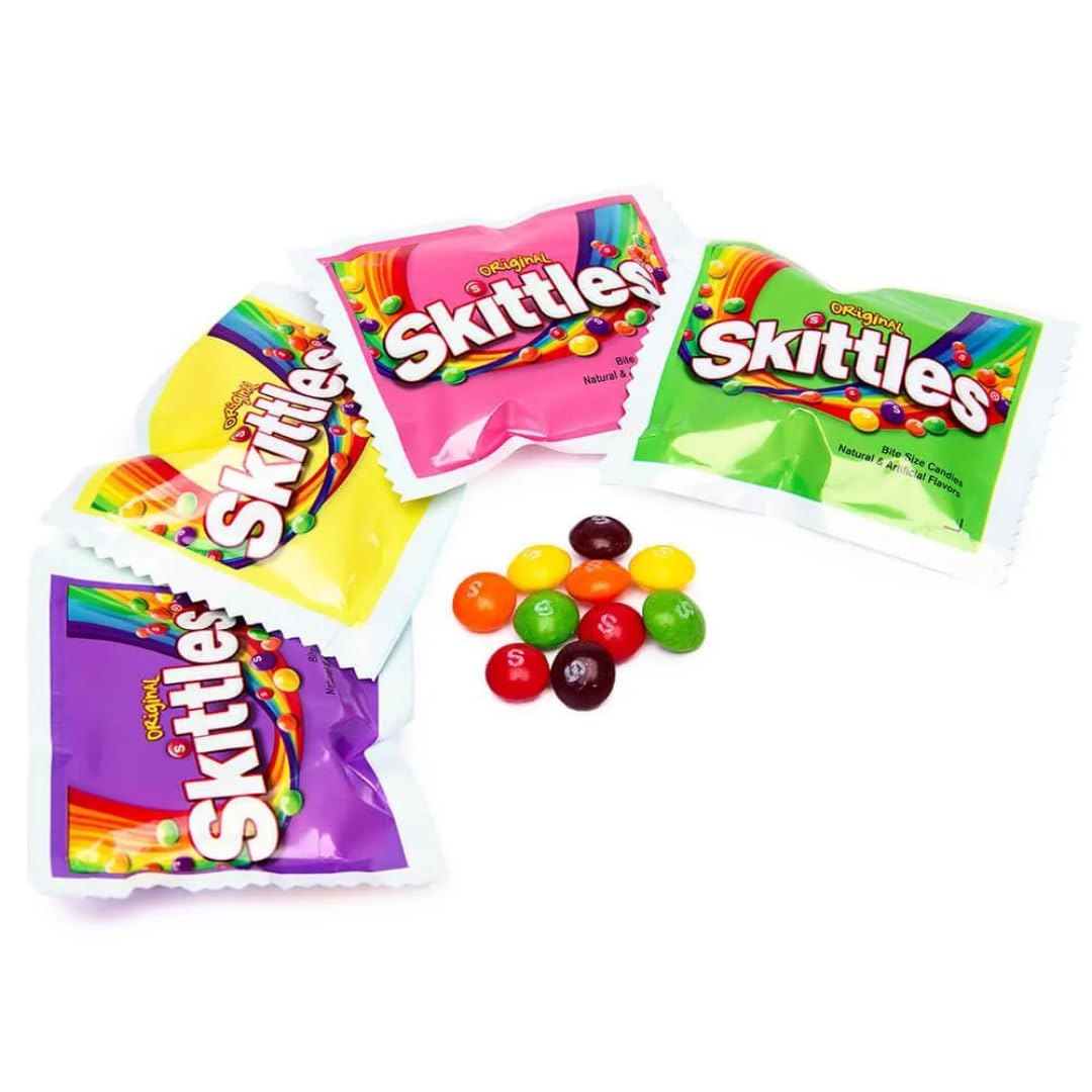 Candykrave Skittles Original Easter egg Hunt Candy Variety Packs - 1lb Bulk Skittles Fun Size Easter candy - Individually Wrapped candies for Birthday