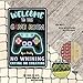 Gaming Room Metal Sign Gamer Wall Decor For Boys Game Room Bedroom Gamers Aluminum Rust 12