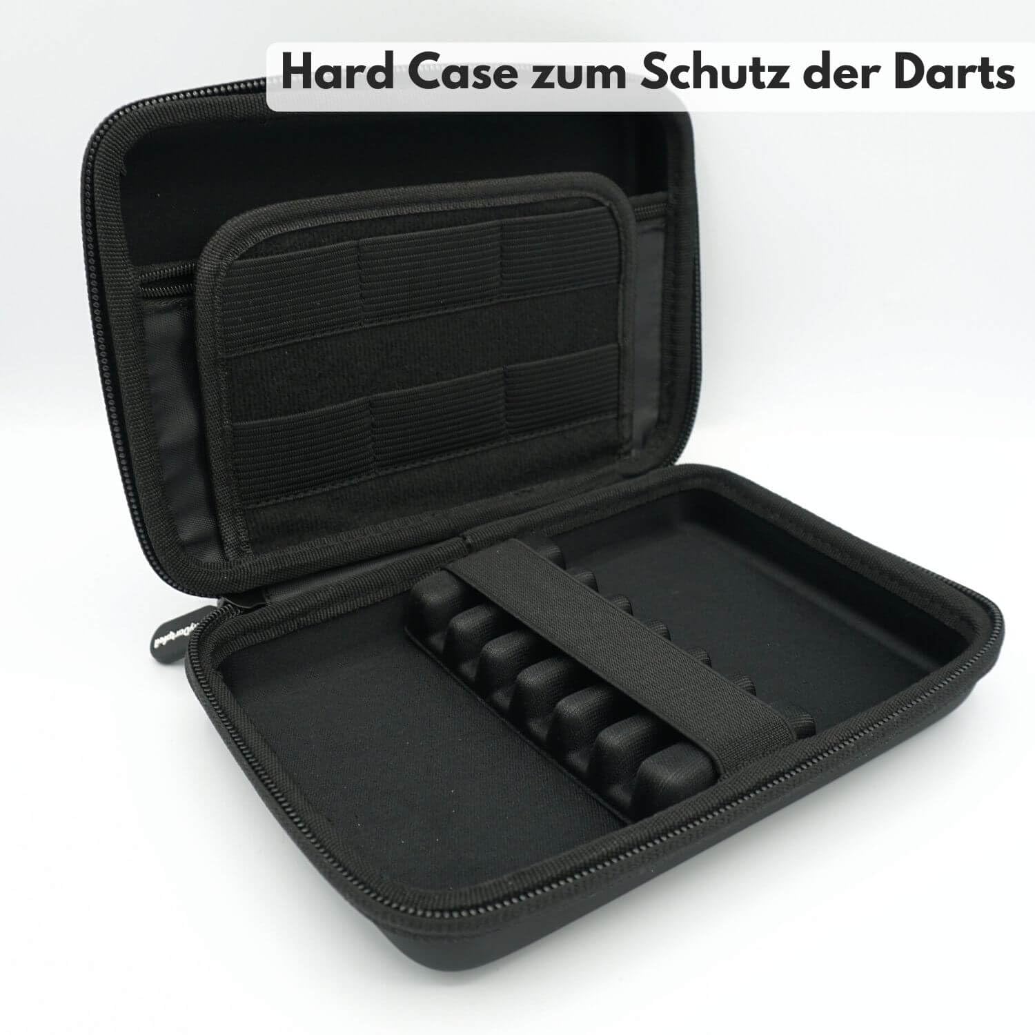 Personalisierte Dart Tasche zum selbst gestalten mit Namen | Darts Case mit Gravur für 6 Dartpfeile Aufbewahrung | Dart Etui zum Schutz von Dartpfeilen & Dart Zubehör Personalisieren