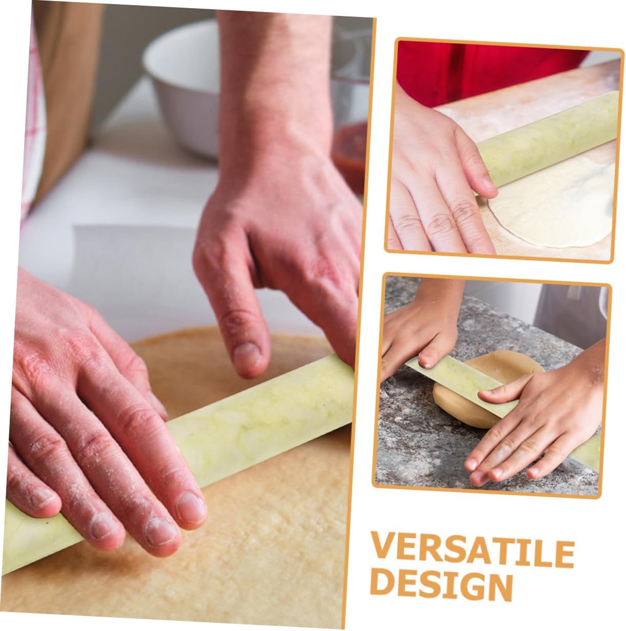 Jade Dough Rolling Pin 21cm Long Multi-functional Kitchen Rolling Rod for Dumpling and Pastry Baking Household Dough Roller Kitchen Accessory