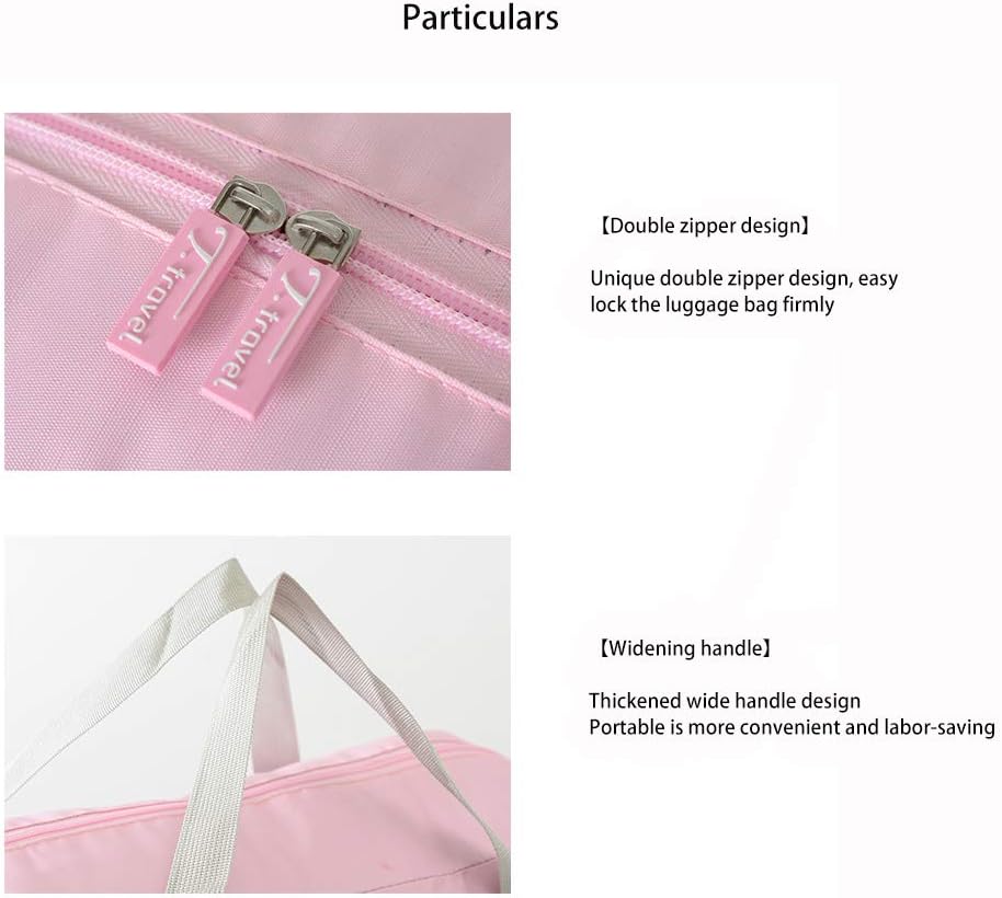 Travel Foldable Bag & Portable Duffel for Women, Men& Kids - Waterproof Lightweight Carry On Luggage (Purple)