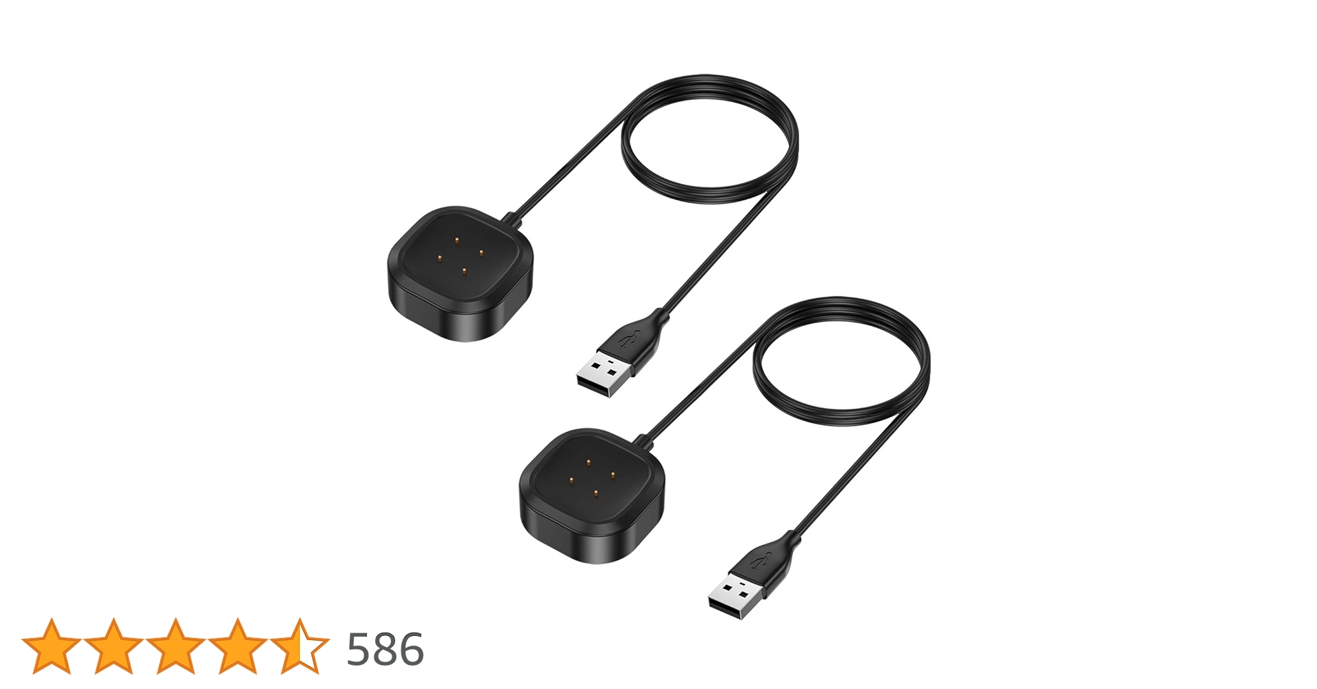 CAVN Charger Compatible with Fitbit Versa 4/Versa3 / Fitbit Sense/Sense 2 Charger, 2 PACK 3.3ft Replacement Charging Cable USB Charger Dock for Sense 2 Smartwatch