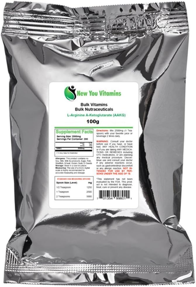 New You Bulk L-Arginine Ketoglutarate Powder 100g