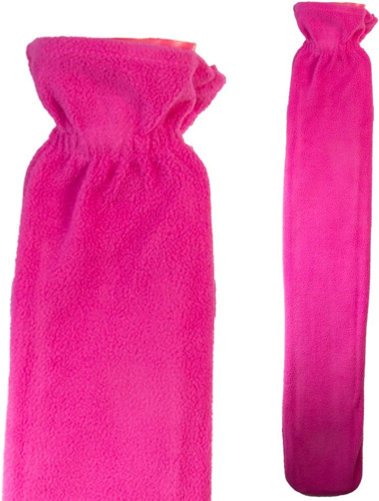Long Fleeced Hot Water Bottle - Fuchsia Purple