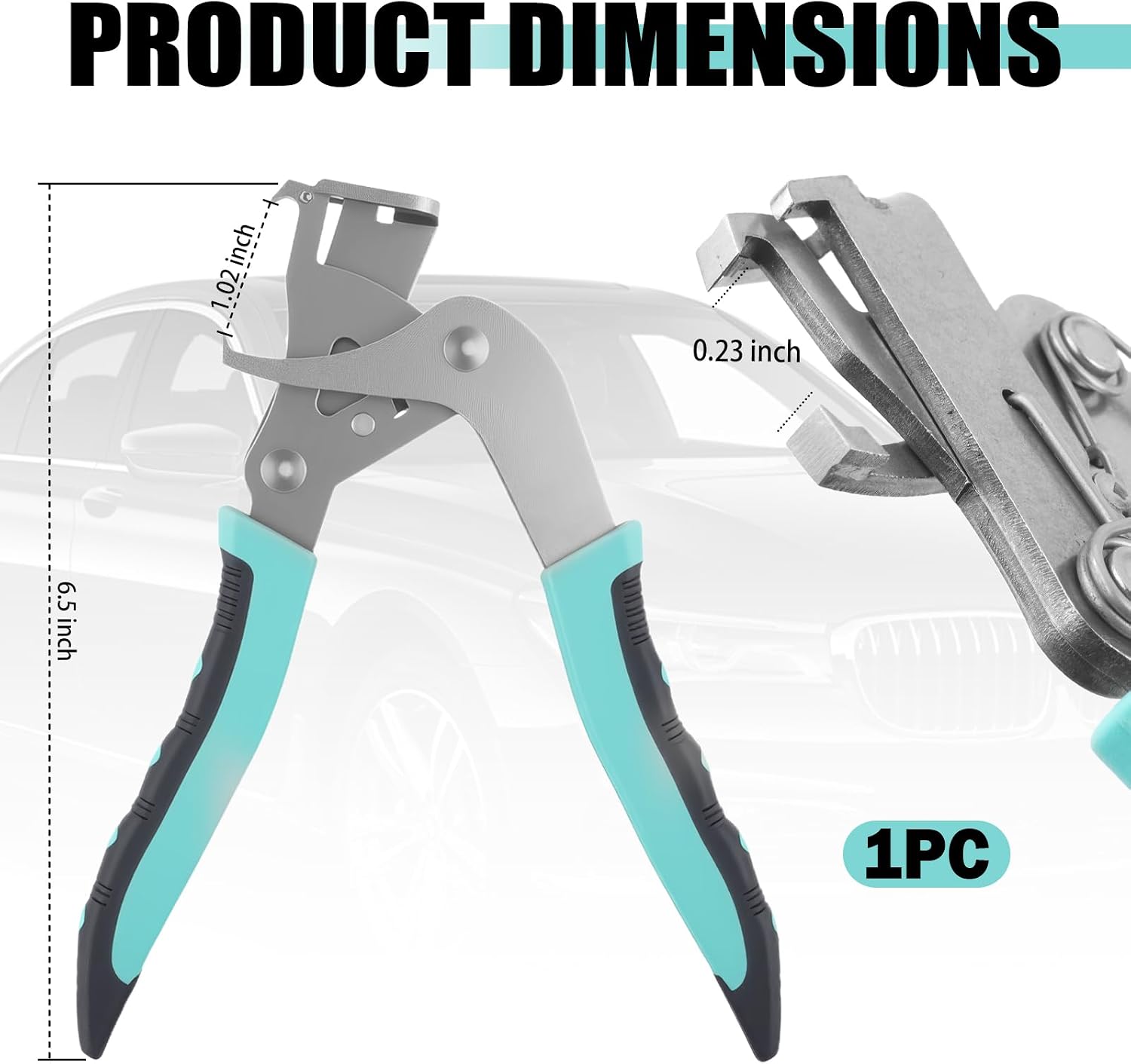 Upgraded Car Clip Pliers,Non-damaging Car Panel Clip Pliers with Spade Jaws & Labor-saving Spring Construction for Cars Clips,Versatile Cars Panel Clips Removal Plier