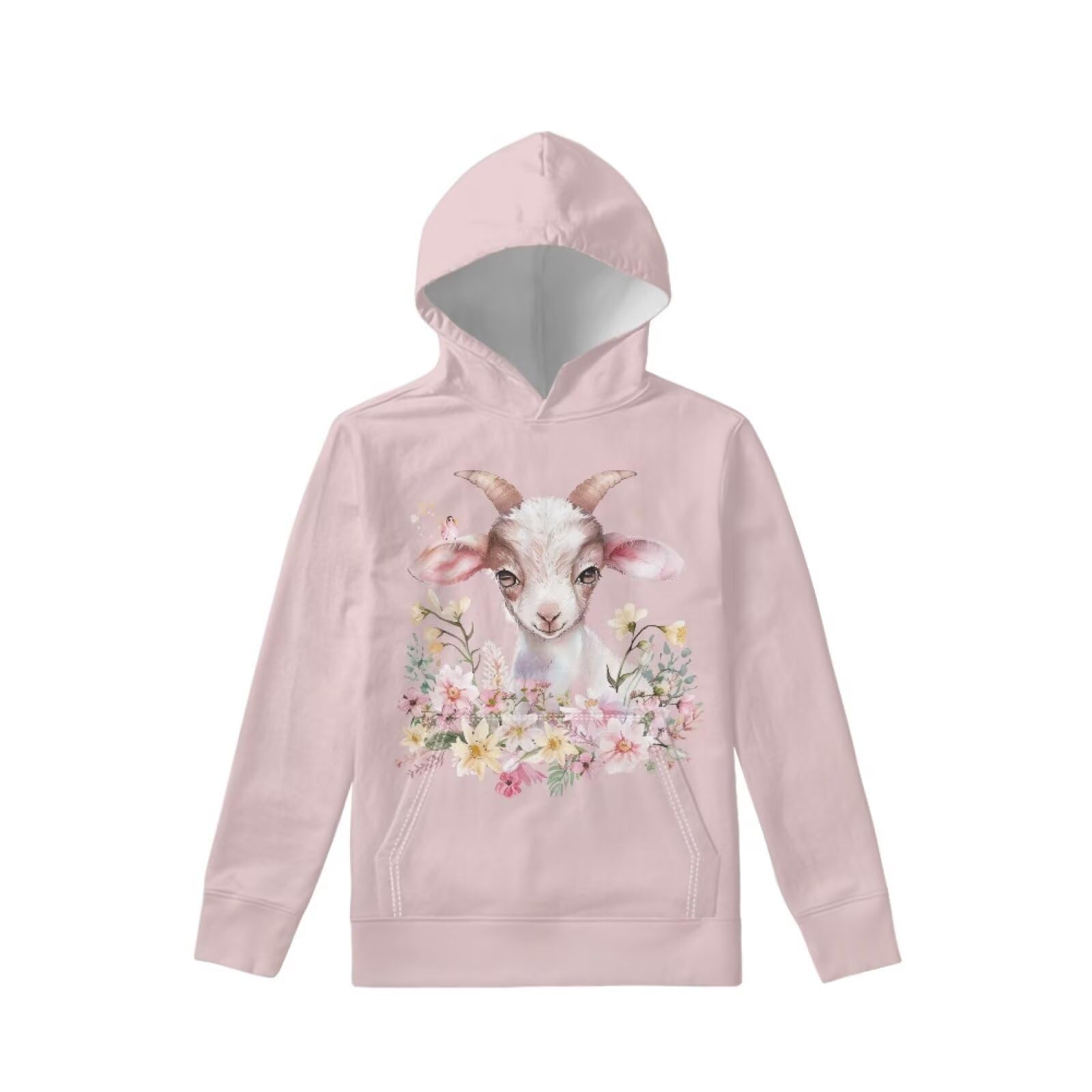 Upetstory Hoodies for Girls Boys Kids Long Sleeve Hooded Sweatshirt with Pockets Casual Pullover Tops S-XL