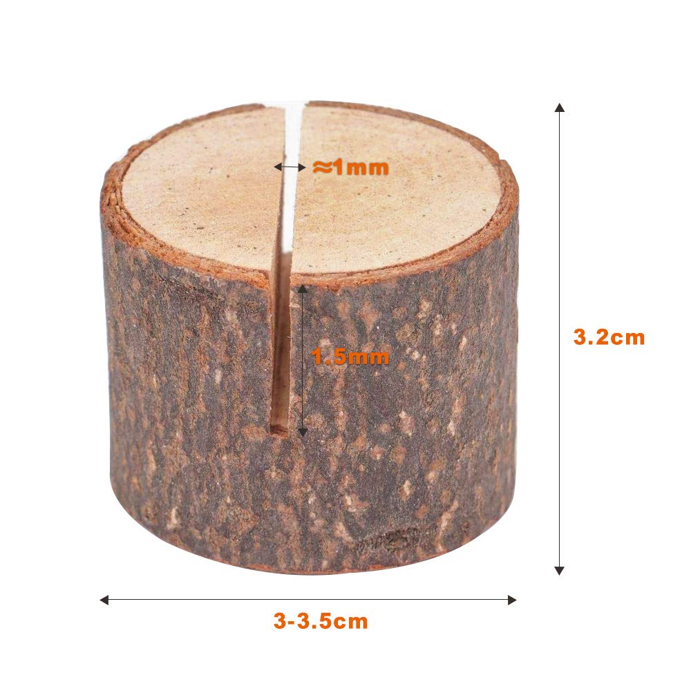 Holz Kartenhalter Set - 15 Stück Für Tischkarten & Menüs