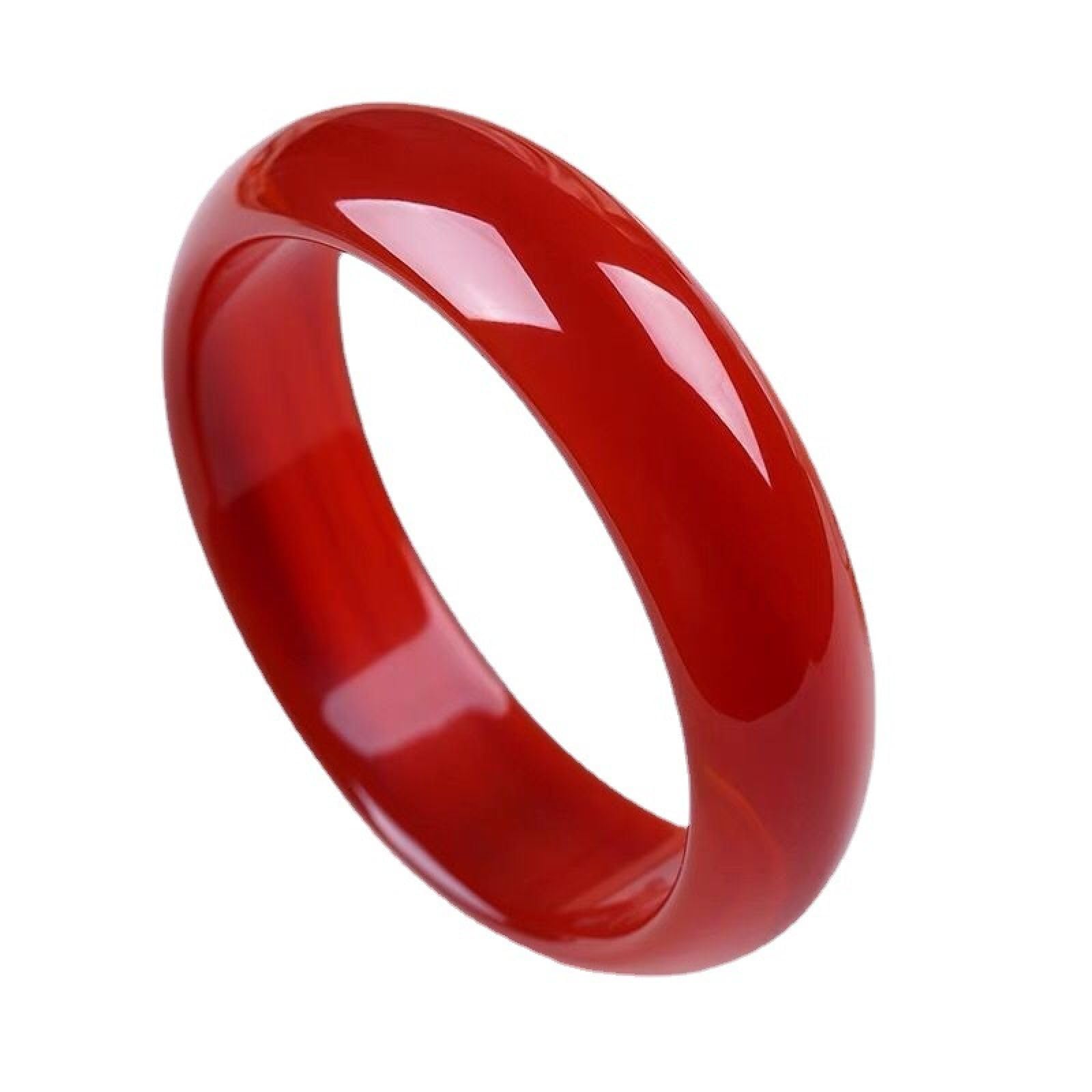 SnamicE Natural Genuine Jade Bangle Bracelet, For Women Ice Red, Mid Width Engagement Bracelets, jade bracelet women,62.0 Millimeters-A