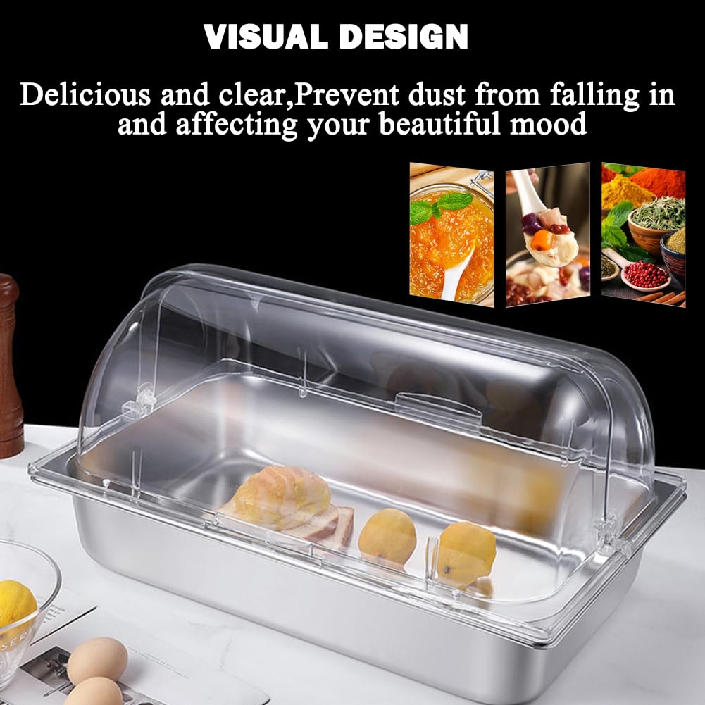 Contenedor De Ingredientes De Pizza, Recipiente De Acero Inoxidable con Tapa, Barbacoa Y Contenedor Decorativo De Cocina, Caja De Condimentos De Frutas Y Verduras,B