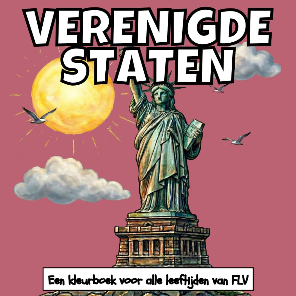 VERENIGDE STATEN: Een KLEURBOEK voor alle leeftijden. therapeutisch, ontspannend, stressverlichtend en angstverminderend — ideaal voor mindfulness, ... pagina's en hoogwaardige illustraties van FLV