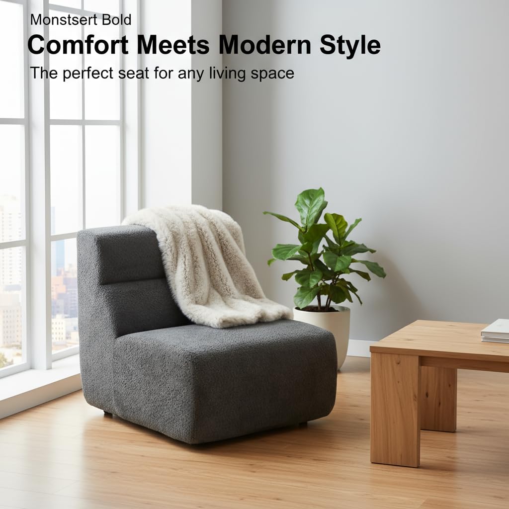 Bodenstuhl mit hochdichtem Schaumstoff Bodensessel Lazy Sofa einteiliger 35D Kern ergonomischer Meditationsstuhl Relaxsessel vielseitiger Bodensitz für Wohnzimmer Büro Schlafzimmer (Dunkelgrau)