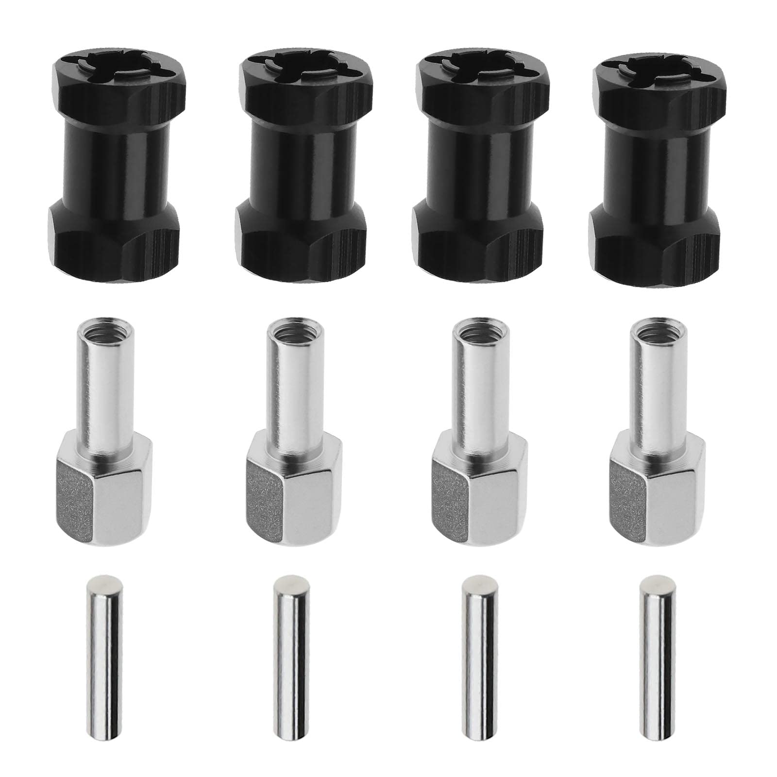 Adaptador De Cubo De Rueda Para Coches RC Escala 1/10 – Aleación De Aluminio, Diámetro 12 Mm, Espesor 7 Mm (azul), Incluye Tornillos Y Pines