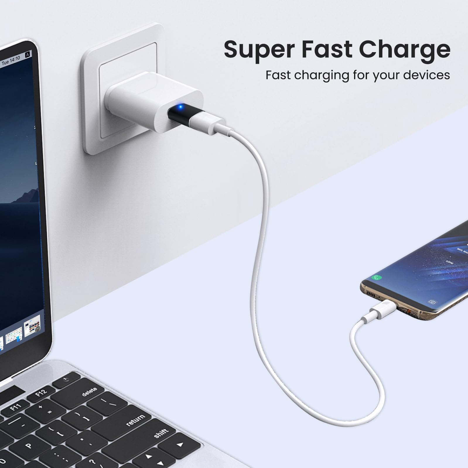 Pack 4 Adaptateurs USB Vers USB-C - Transfert Données Rapide, Charge, Conversion OTG - Alliage Aluminium