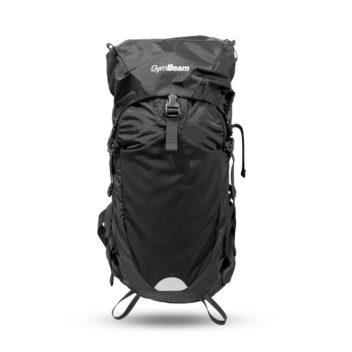 GymBeam Mochila de Trekking 40 l: Mochila compacta para Senderismo con Sistema de ventilación, 9 Bolsillos, Funda Impermeable integrada y Elementos Reflectantes., Schwarz