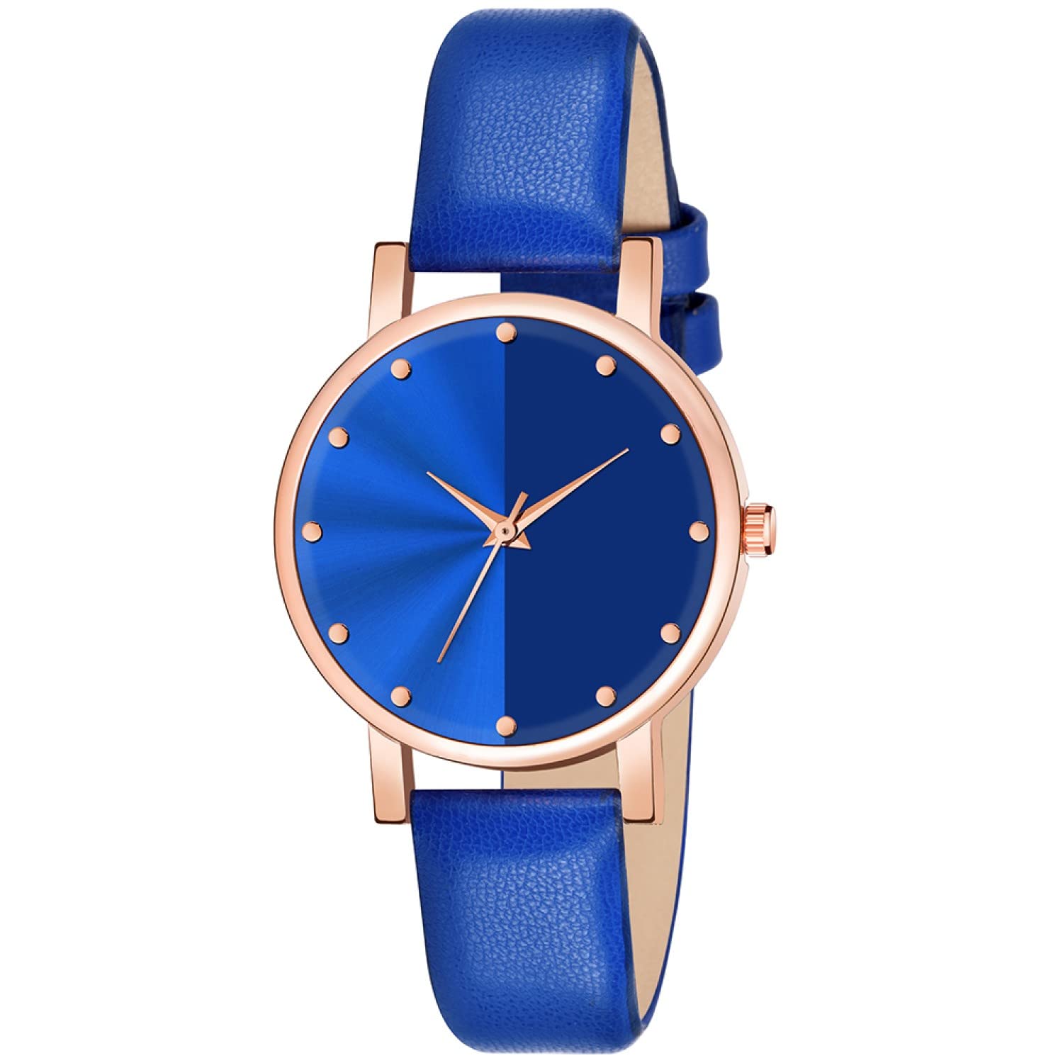 Shocknshop Leather Analog Stylish Casual Plain Ladies Wrist Watch For Women Girls (Blue Colored Dial And Strap) -W48, Multi-Color Band (B0BFWZ7F4M) Amazon Price History, Amazon Price Tracker