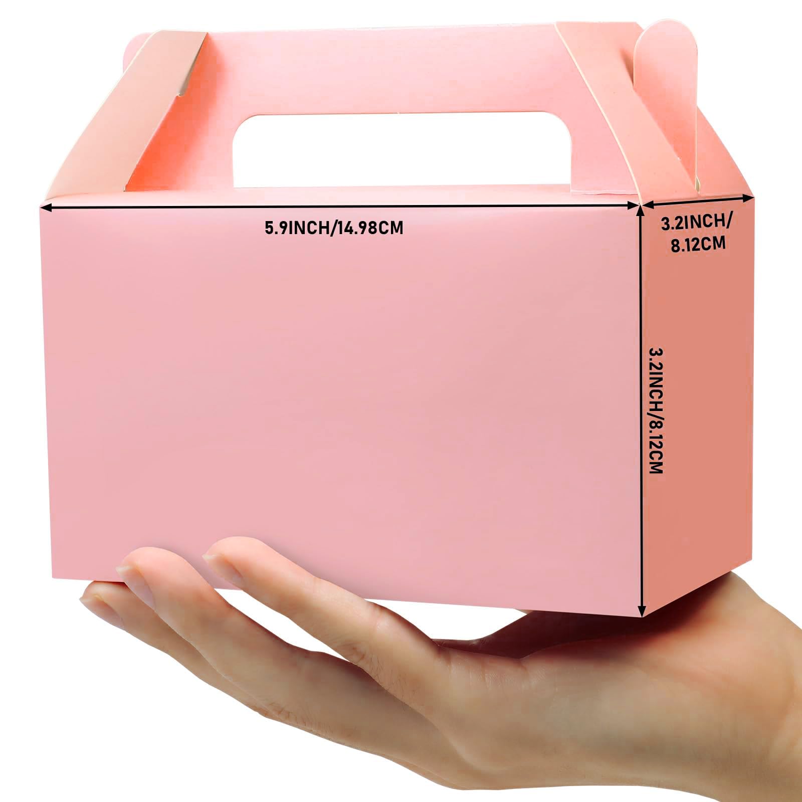 Snapklik.com : 12Pcs Pink Gable Gift Boxes, Party Favor Treat Box ...