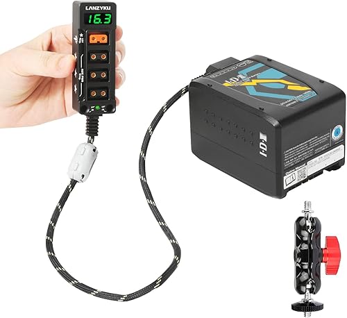 Miniatura 3 de Divisor regulado P-Tap D-Tap de 12 V para ARRIROJOSonyTeradek SmallhdDJITILTA SmallRigMontaje en V  Montaje en oro, roscas de tornillo de 14 "-20,