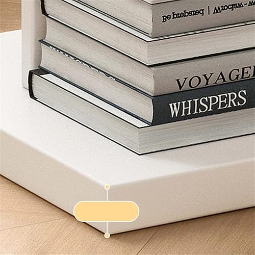 Miniatura 6 de LITFAD Moderno estante geométrico para libros con estantes rectangulares, estantería de madera para sala de estar, estantería de piso para oficina