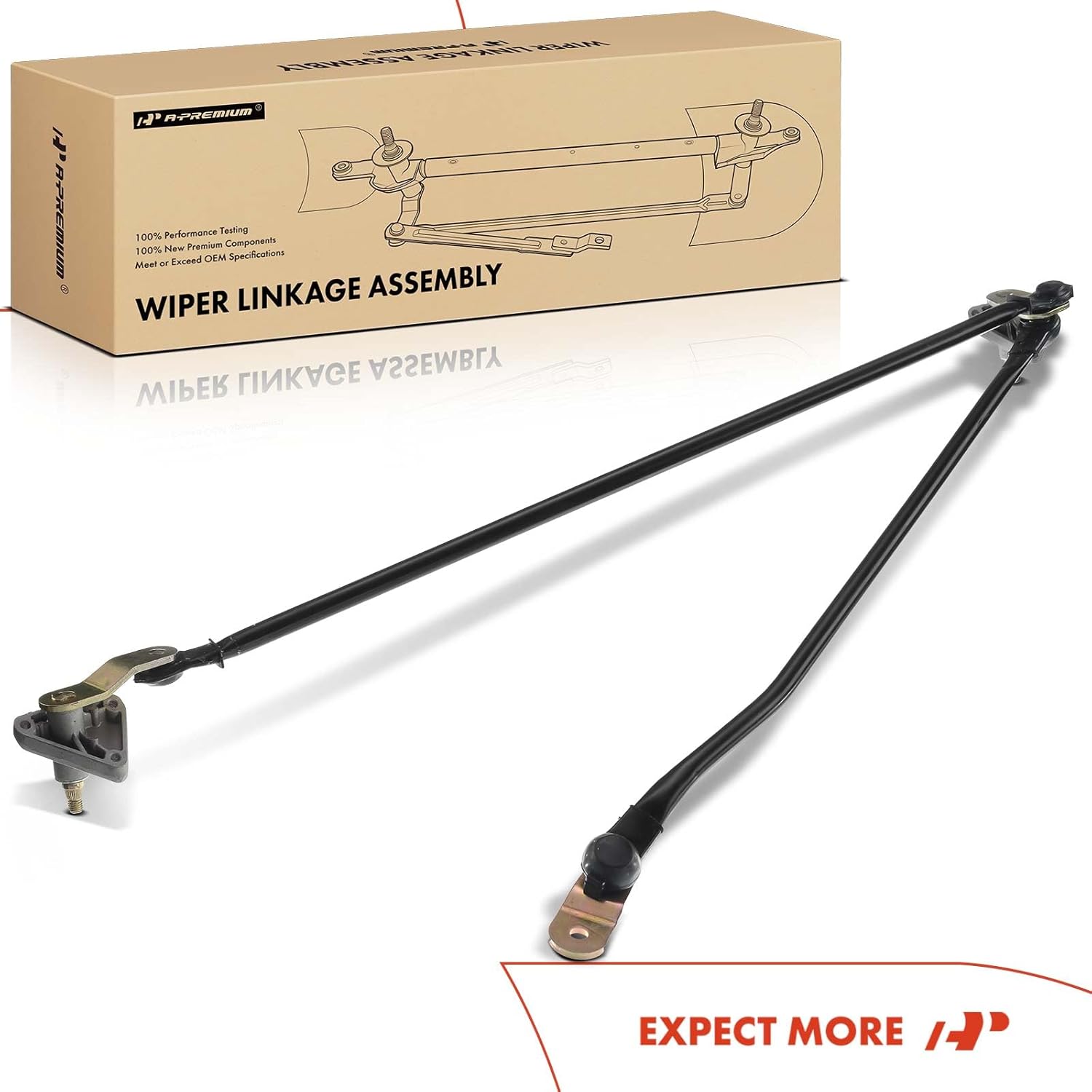 A-Premium Front Windshield Wiper Transmission Linkage Assembly Compatible with Toyota Vehicles - Tacoma 1995-2004, 4Runner 1996-2002 - Replace# 85150-04020, 85150-04010