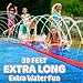 JAMBO 30FT x 8FT XXL MEGA Water Slide and 2 Bodyboard Updated Model– Extra Long Extra Wide Slip Splash and Slide for Kids, Heavy Duty Backyard Lawn Waterslide, Outdoor Water Toy, Splash Mat Splash Pad