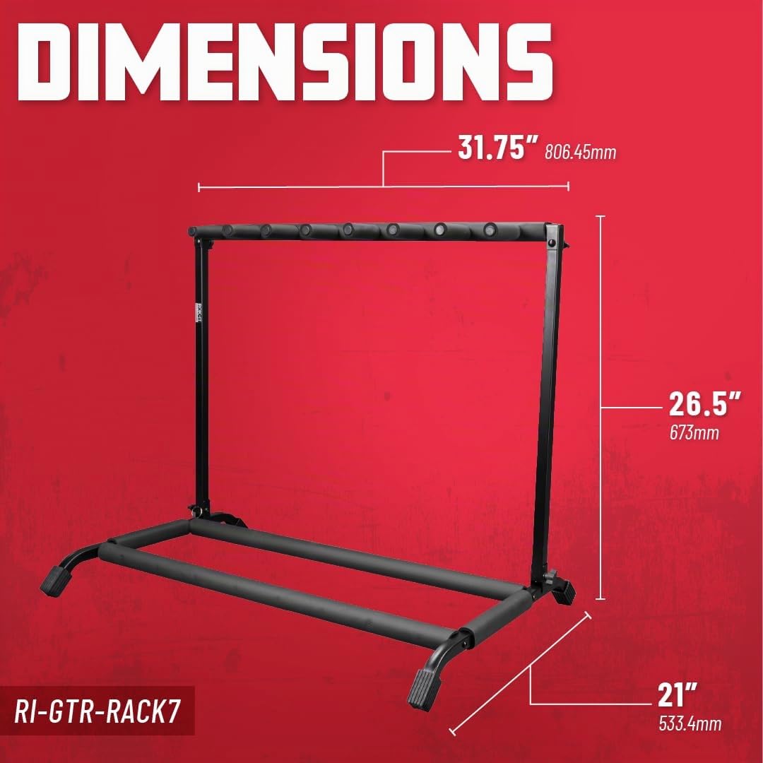 Gator Frameworks Rok-It Rack pliable à 7 emplacements pour guitares acoustiques, électriques et basses (RI-GTR-RACK7)