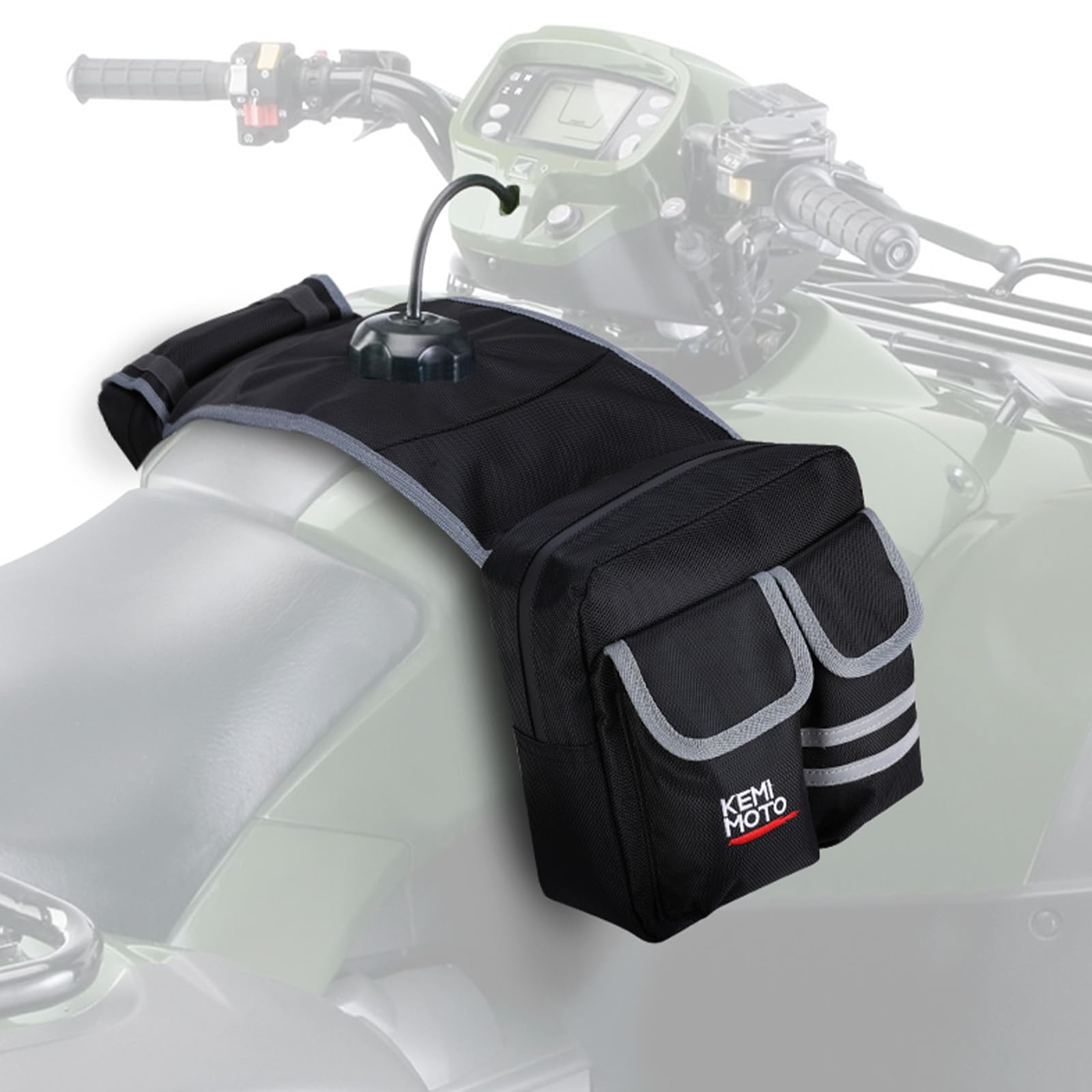 KEMIMOTO ATV Tank Bag Water-resistant Warm Cooler All Terrain Vehicles Accessories Motorcycle Saddle Bag Compatible with Sportsman Scrambler FourTrax Grizzly Snowmobile Bicycle