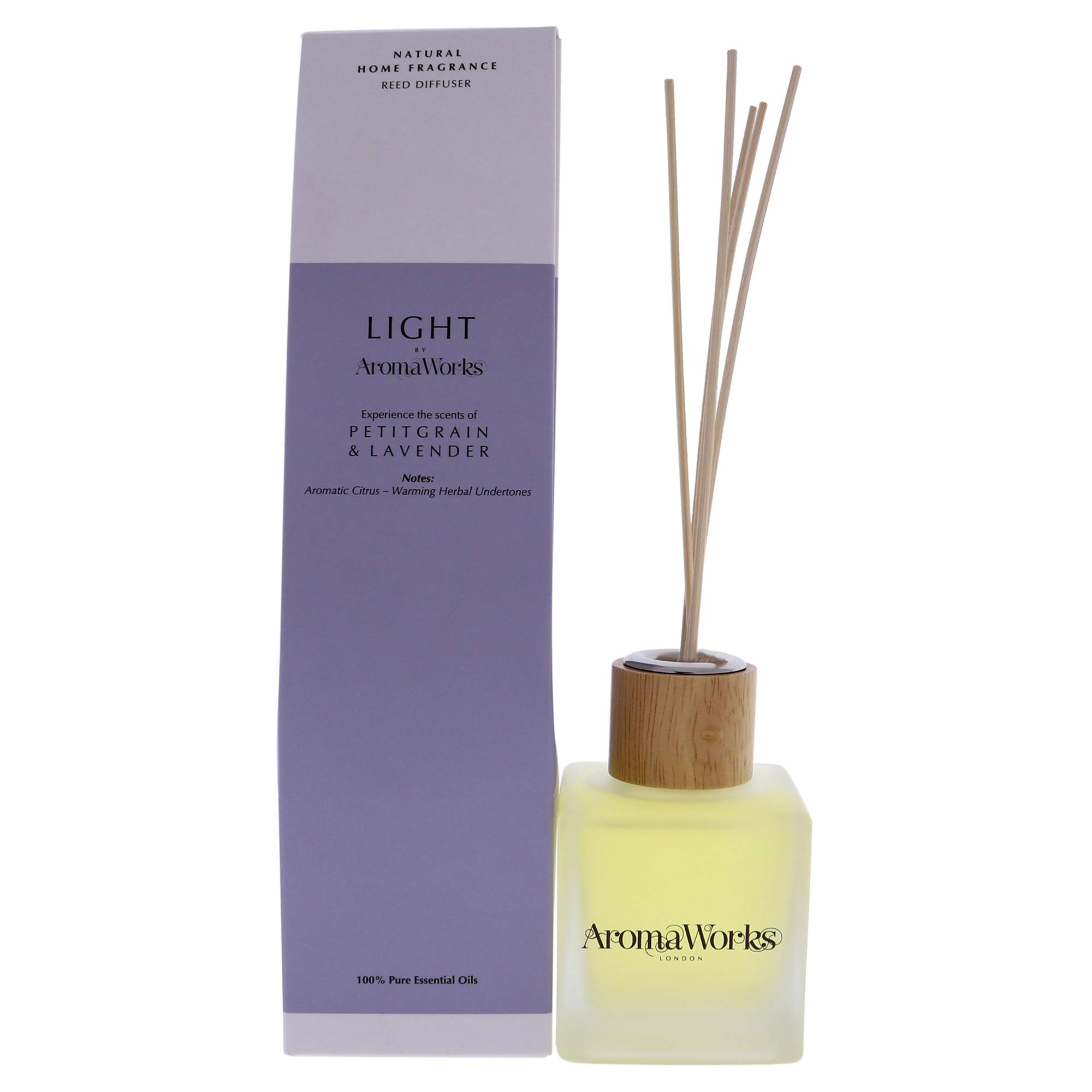 AromaWorks Light Reed Diffuser 100ml, Petitgrain & Lavender