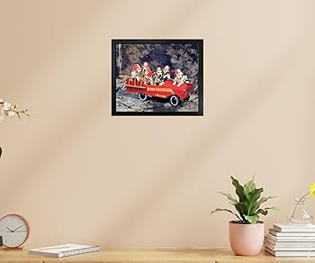 額装品/Dalmation Puppy/アノニマス/ポスター/アート/インテリア Amazon.com: Impact Posters Gallery Dalmatian Puppies in Fire Truck