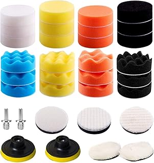33pcs 3 inch Car Polishing Pad Set,Car Polishing Pad Kit, Car Polishing Buffing Waxing Kit, Foam Polishing Pad Polisher Attachment