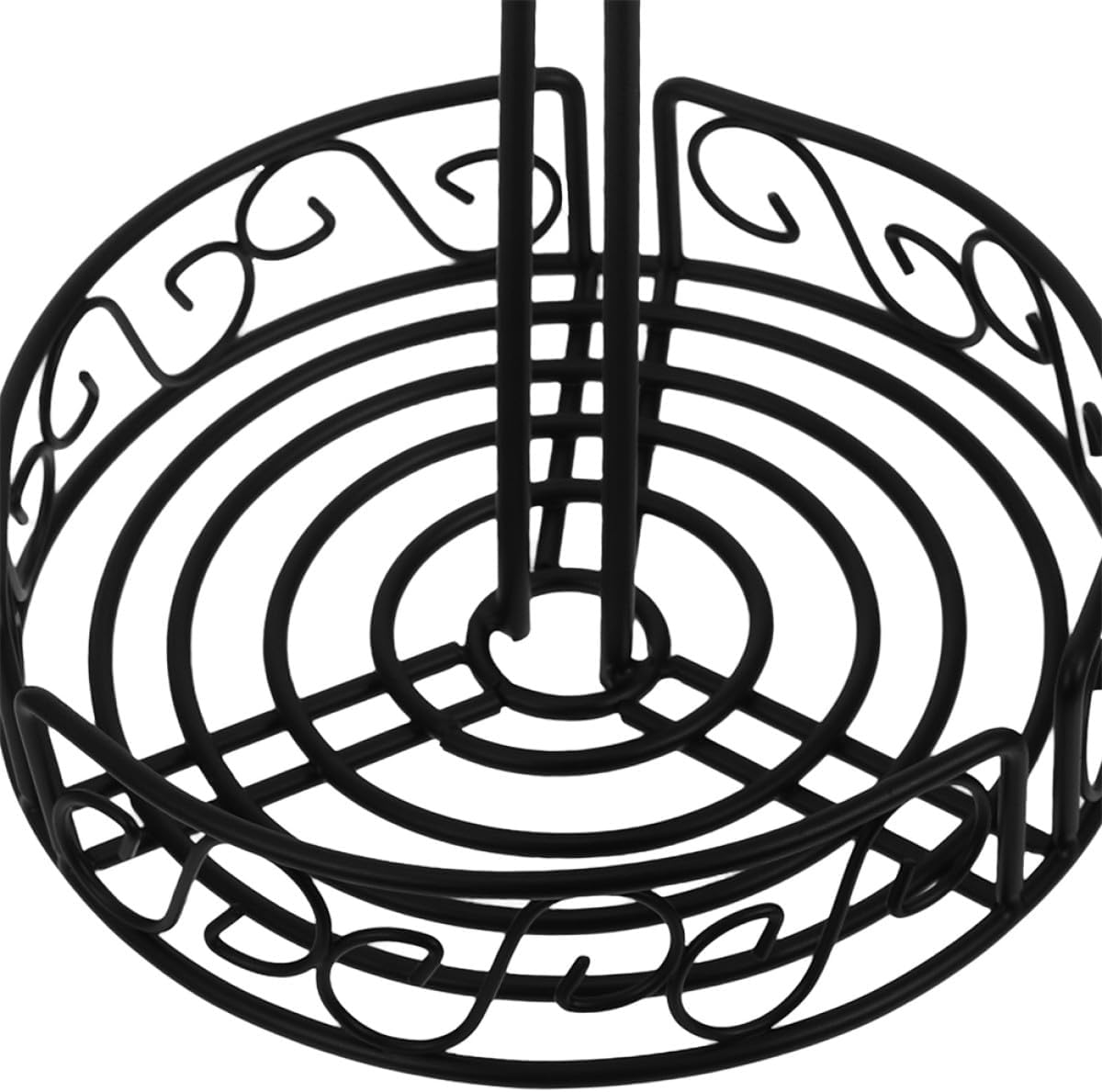 Round Wire Basket Seasoning Organizer with Handle Large Countertop Spice Rack for Kitchen Easy to Assemble Desktop Shelf Storage for Salt Pepper Oil Vinegar Wire Storage Basket