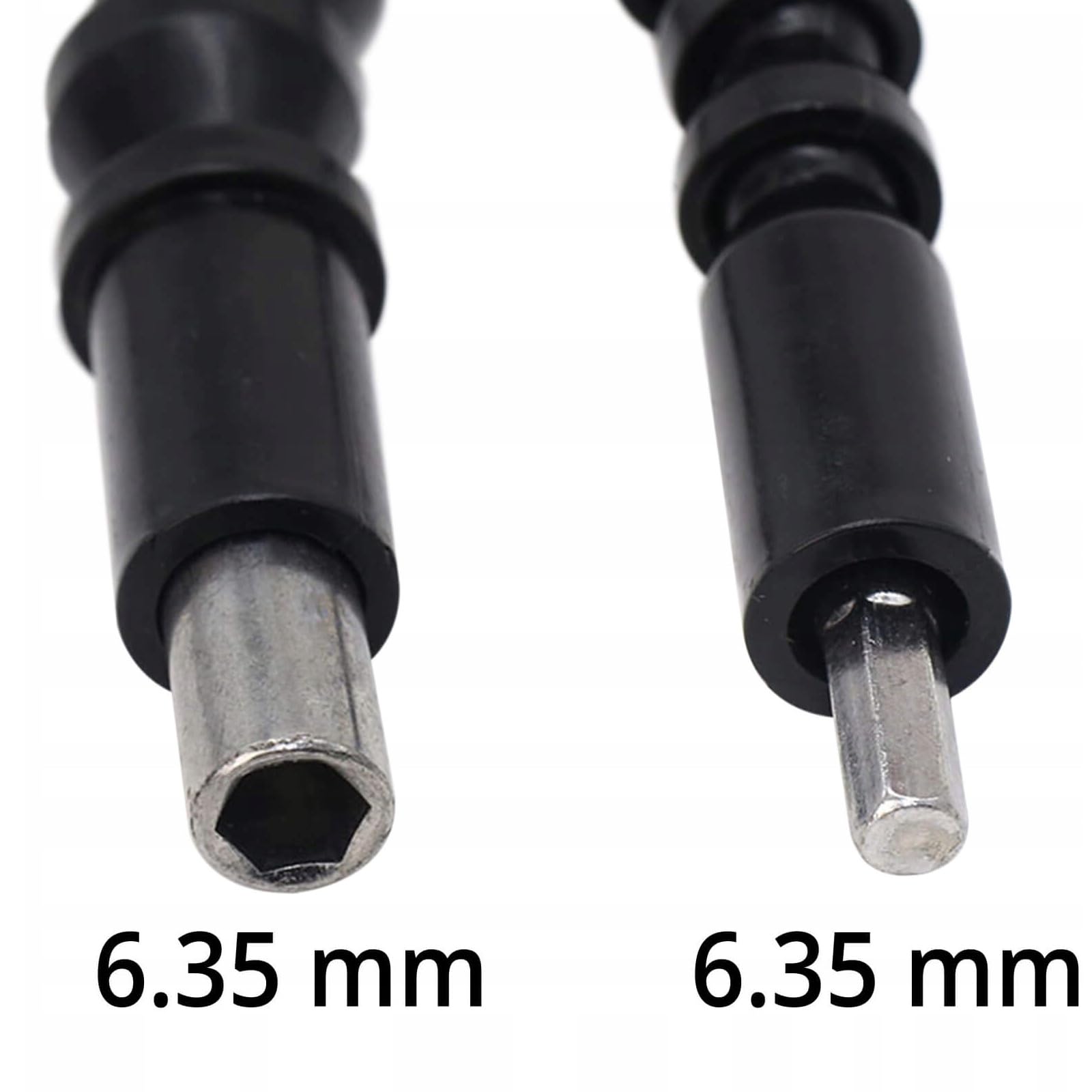 Lot 2 Arbres Flexibles Perceuse 200 Mm + 300 Mm - Tige Hexagonale 1/4", Rallonge Souple Pour Tournevis Et Perceuse, Accès Zones Étroites