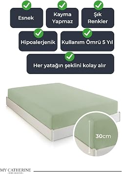 Lastikli & Hipoalerjenik Çarşaf |%100 Pamuk Çarşaf Penye Kumaş | Tek-Çift Kişilik-Battal Boy Çarşaf -ADACAYI-120X200, LUXCARSAF