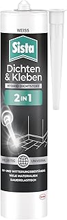 Sista Pattex Dichten & Kleben 2-in-1 Hybrid Dichtstoff, Klebstoff und Dichtmasse in einem, schimmelresistente Fugenmasse, ...
