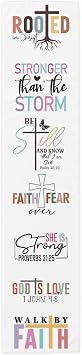 Christian Inspirational Scripture Table Runner | Walk by Faith, Rooted in Christ