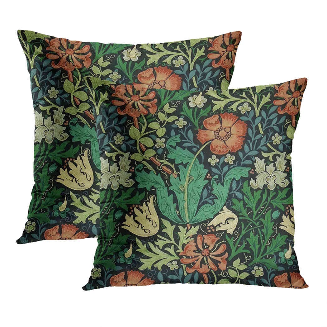 Amazon.co.jp: Hemevd クッションカバー ウィリアムモリスコンプトン