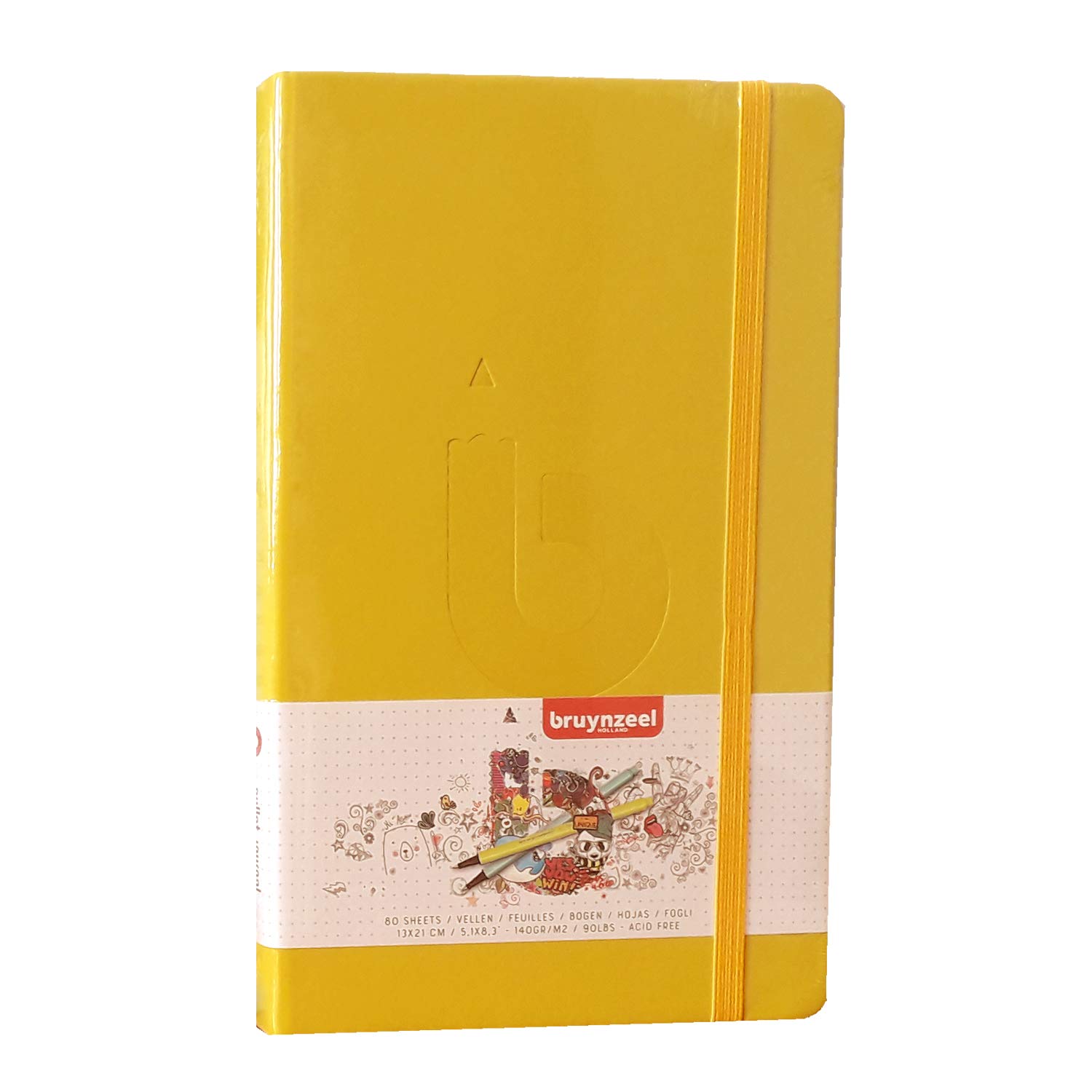 Bruynzeel Bullet Journal, 13 cm Width x 21 cm Height, Yellow