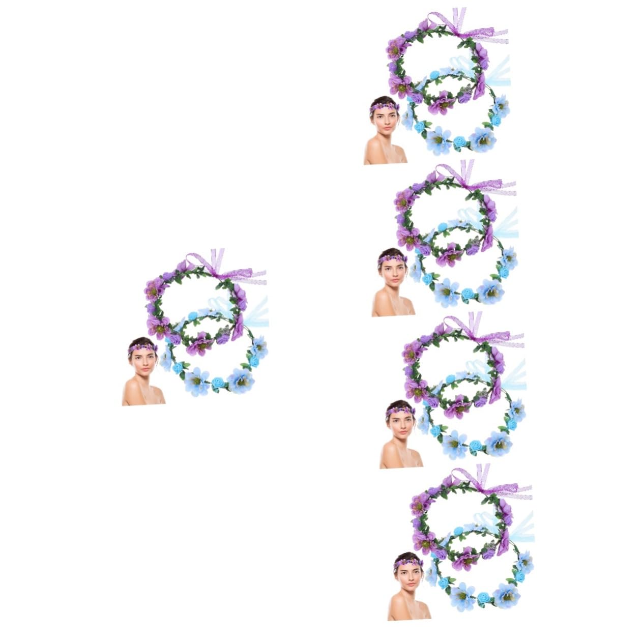 FRCOLOR 10 Pezzi Fascia Fiore Fascia Per a Ghirlanda Per Ghirlanda Di Fiori Fasce a Nastro Di Fiori Con Nastro Fasce Per e Floreali Di Tessuto