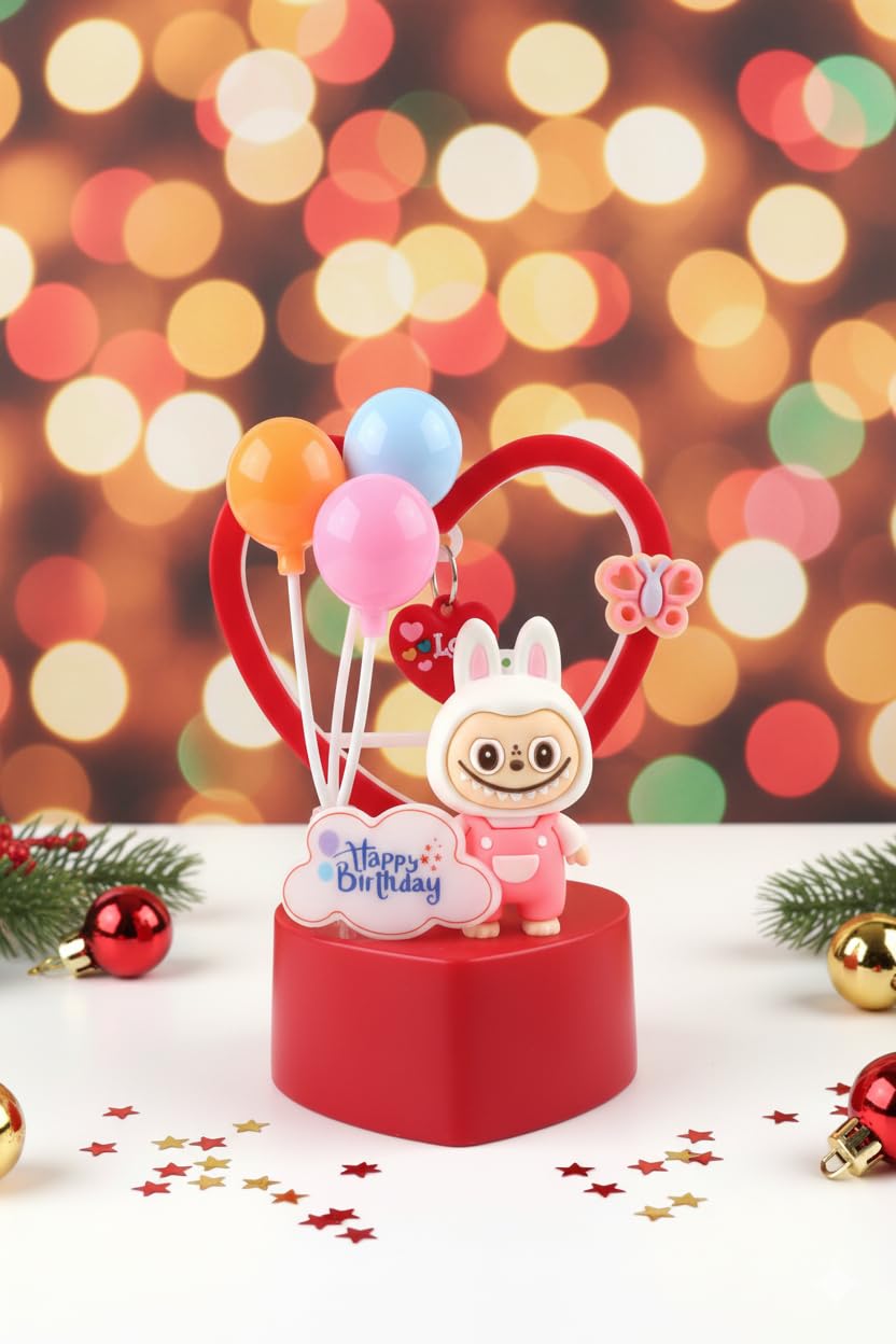 Tachyon Heart-Shaped Happy Birthday Bunny Figurine Gift 2