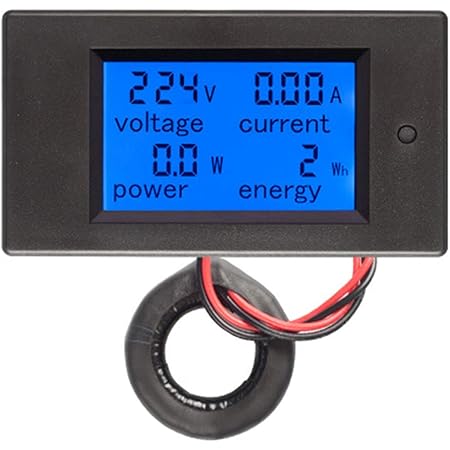 HiLetgo Digital Multimeter AC 80-260V 100A PZEM-061 LCD Display Digital Current Voltage Power Energy Multimeter Ammeter Voltmeter with Current Transformer CT