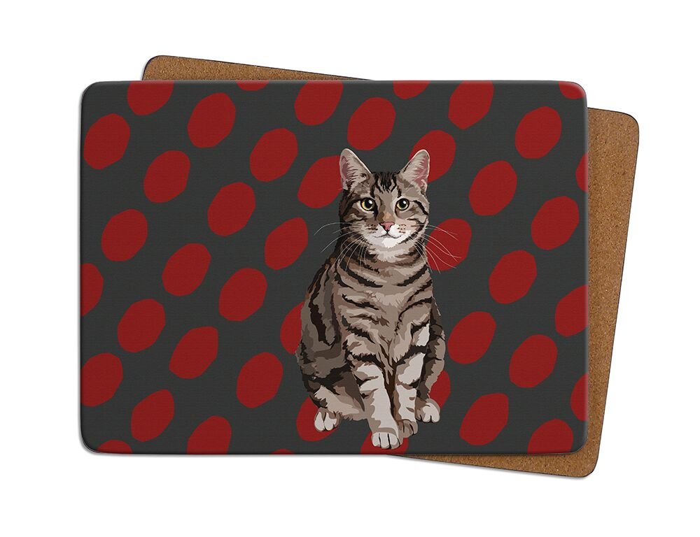 Leslie Gerry Tabby Cat Placemat By