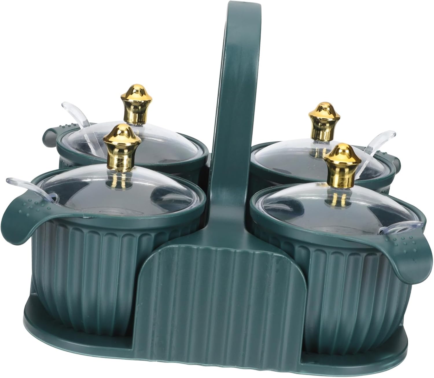 Mikikit Modern Seasoning Organizer Box with Lid Hips Color Kitchen